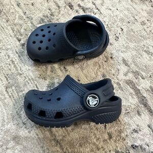 Baby size 4 navy crocs